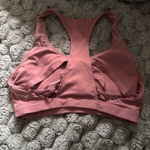 Fabletics Dusty Rose Strappy Racerback Sports Bra
